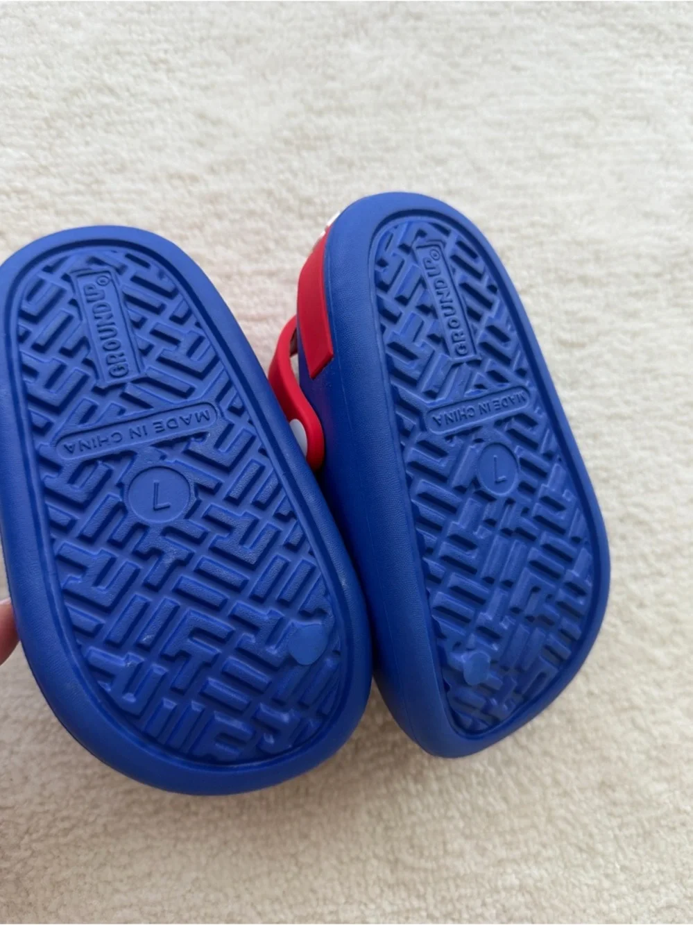 BNWT Sonic the Hedgehog Kids Blue and Red Slip-On Sandals Flip Flops
